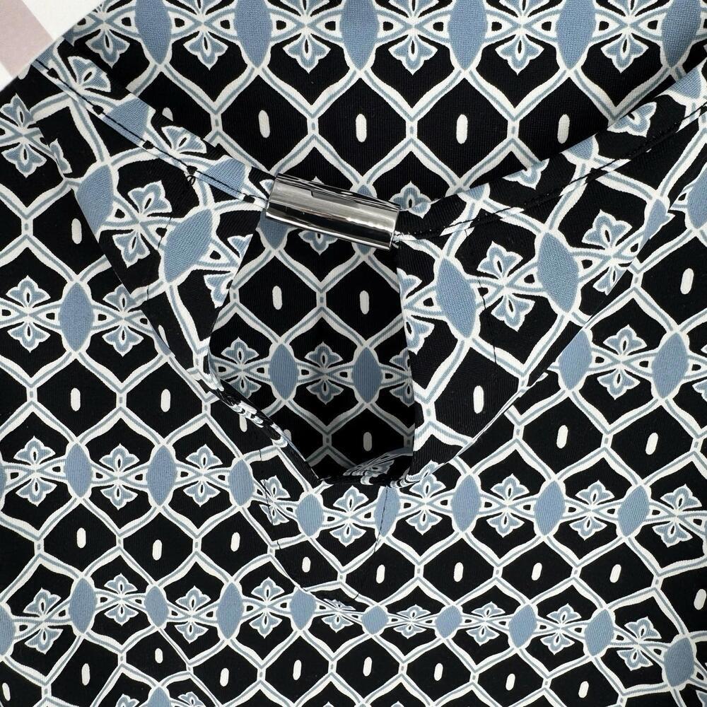 Charter Club shirt womens 1x navy black stretch plus size top work office career - Picture 3 of 6
